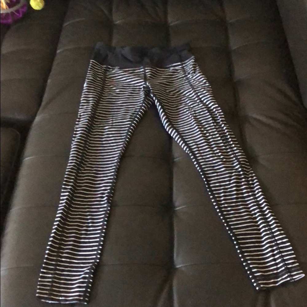 Coveted black and white striped Lulu Lemon